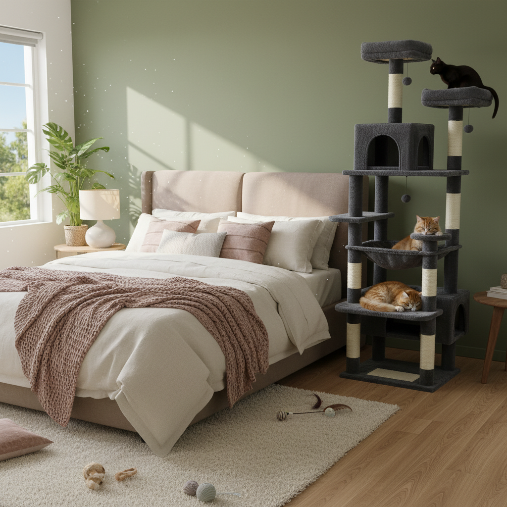 Spacious Cat Tower for Large Cats | Indoor Cat Tree 5
