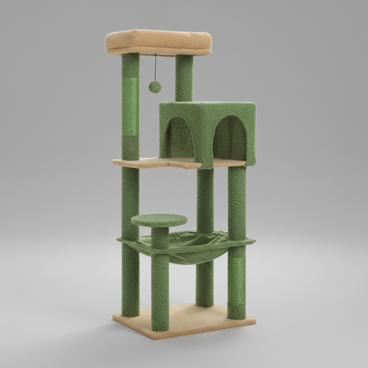 5-Level Cat Tree with Condo | Modern Cat Tower for Climbing 0