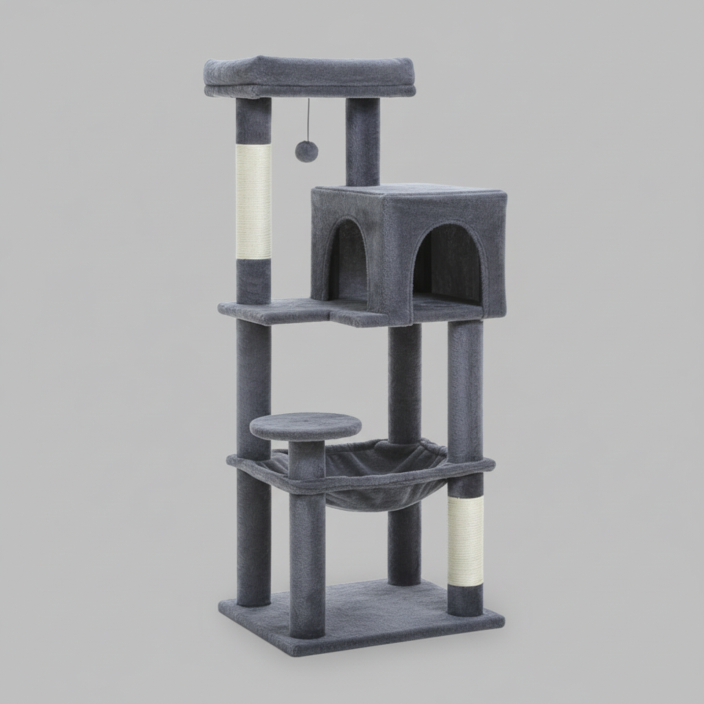 5-Level Cat Tree with Condo | Modern Cat Tower for Climbing 2