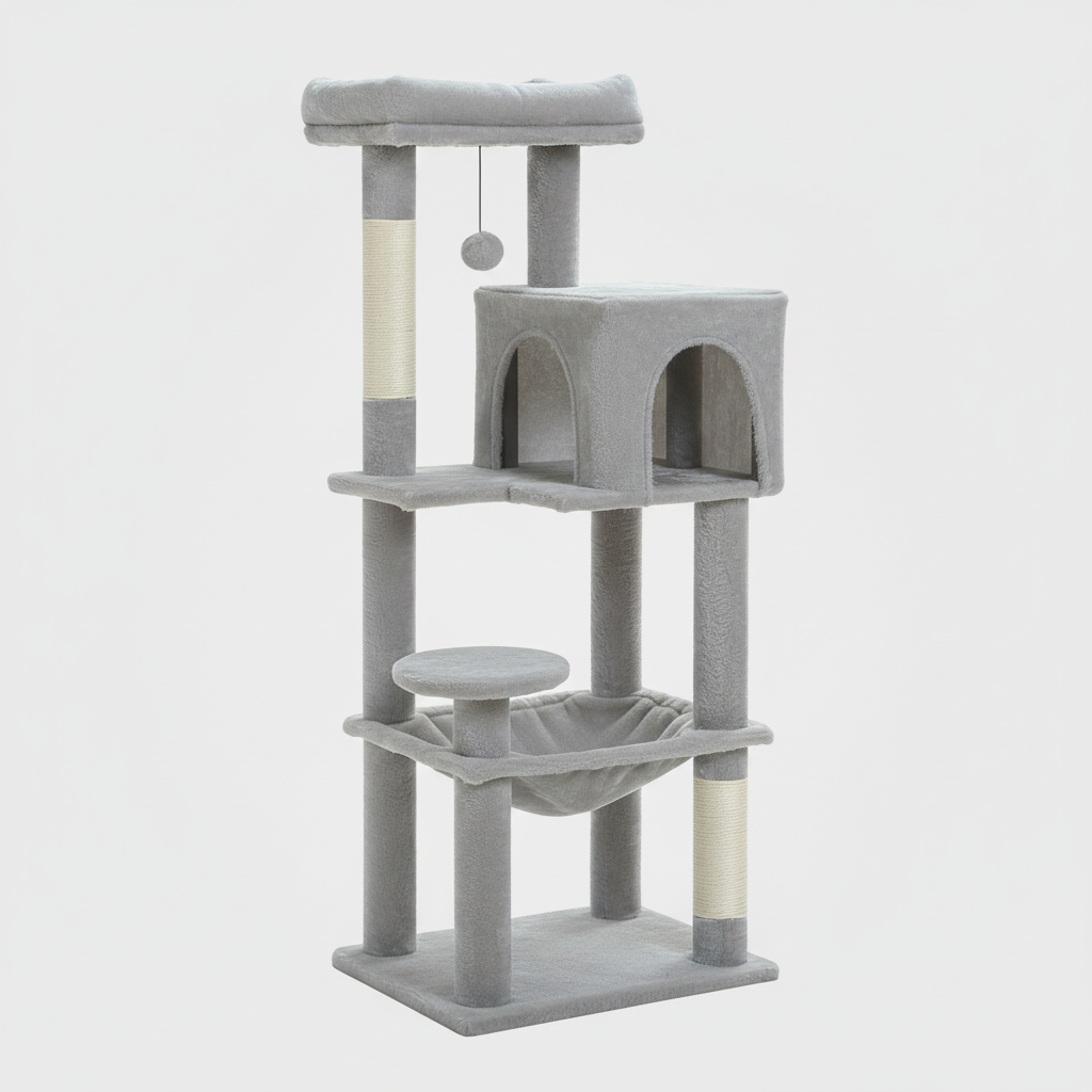 5-Level Cat Tree with Condo | Modern Cat Tower for Climbing 3