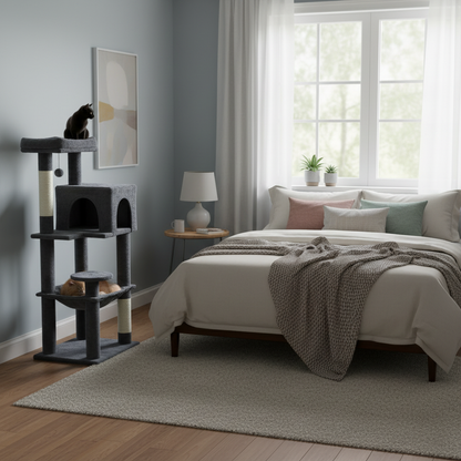 5-Level Cat Tree with Condo | Modern Cat Tower for Climbing 7