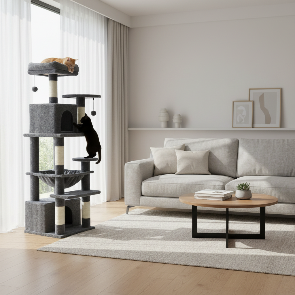 6-Level Cat Tree Tower for Large Cats | Cat Furniture 6