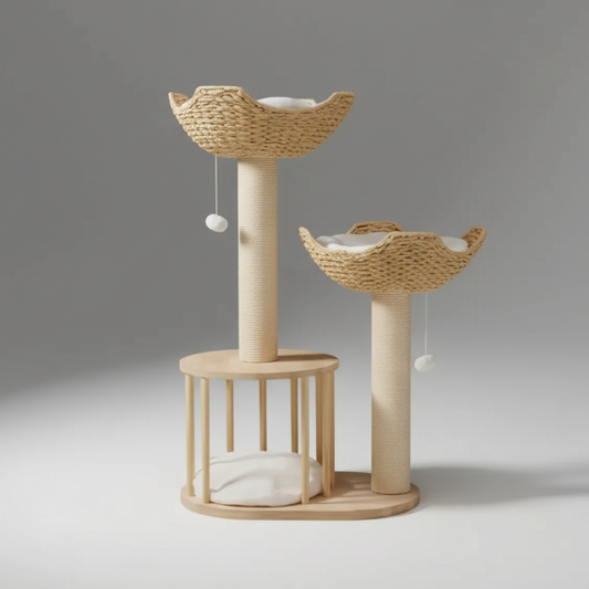 Bingo Cat Tower | Modern 3-Tier Cat Tree Condo for Cats 0