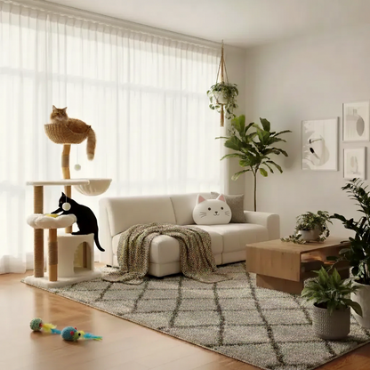 Cat Haven Tower | Solid Wood Cat Tree for Large Cats 2