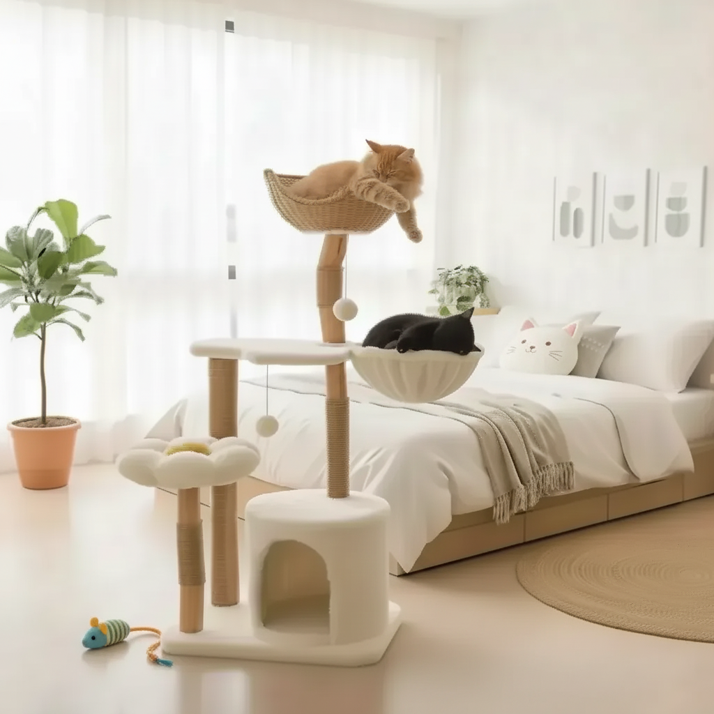 Cat Haven Tower | Solid Wood Cat Tree for Large Cats 3