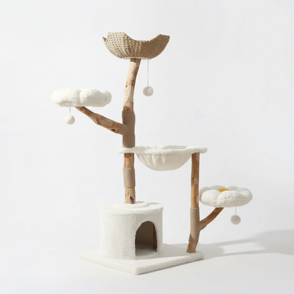 Cleo Cat Tower | Spacious Solid Wood Cat Tree 1