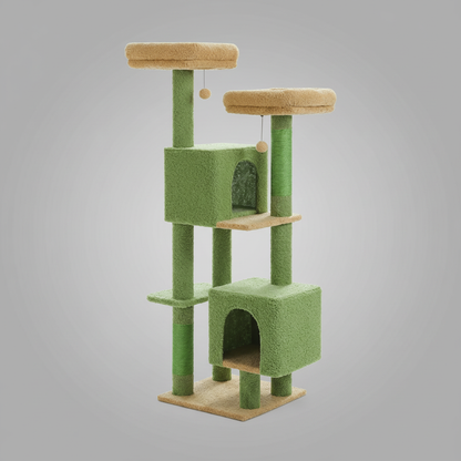 Floral Cat Tree | Indoor Cat Tower with Perches and Condos 2