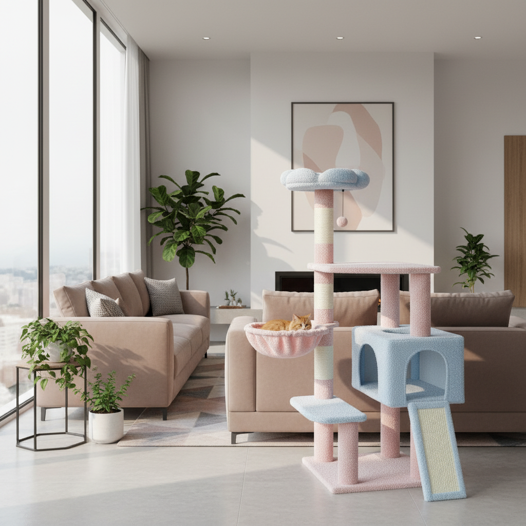 Flower Cat Tree | Multi-Level Indoor Cat Tower 2