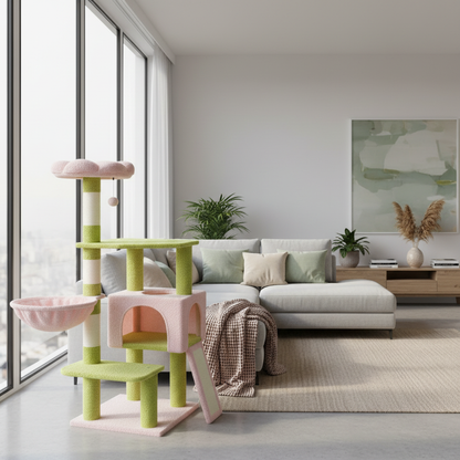 Flower Cat Tree | Multi-Level Indoor Cat Tower 4