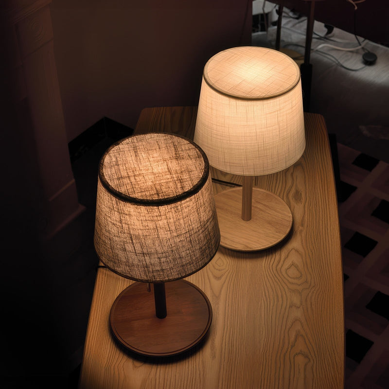 Gentle Glow | Nordic Walnut Table Lamp