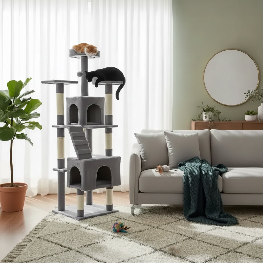 Large Cat Tower | Multi-Level Cat Tree for Big Cats 2