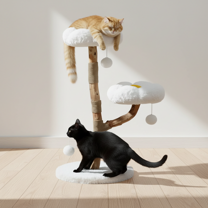 Milo Cat Tree | Solid Wood Cat Tower for Large Cats 1