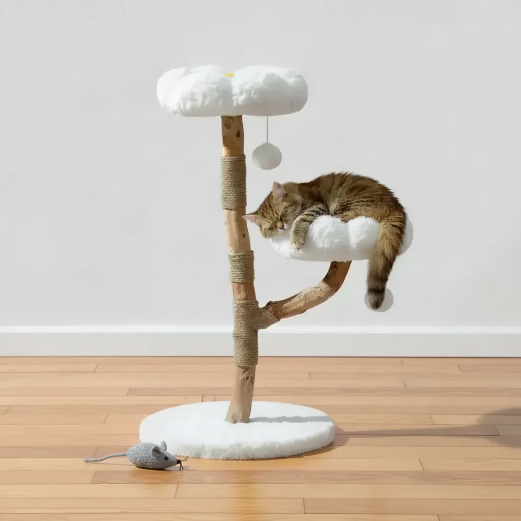 Milo Cat Tree | Solid Wood Cat Tower for Large Cats 3
