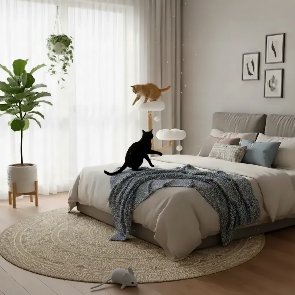 Milo Cat Tree | Solid Wood Cat Tower for Large Cats 4