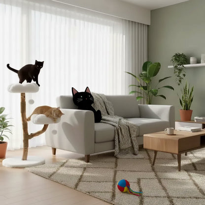 Milo Cat Tree | Solid Wood Cat Tower for Large Cats 5