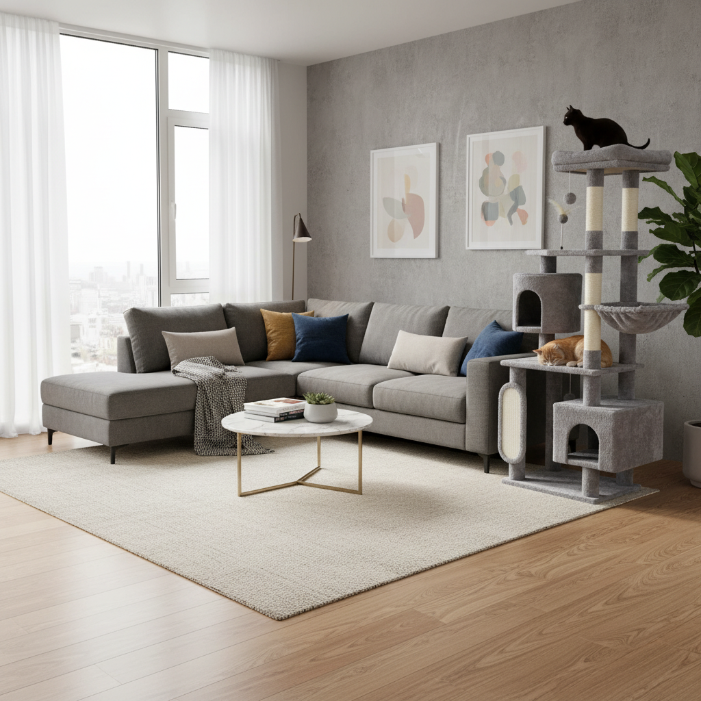 Multi-Cat Tree | Cat Furniture with Condos and Scratching Posts 3