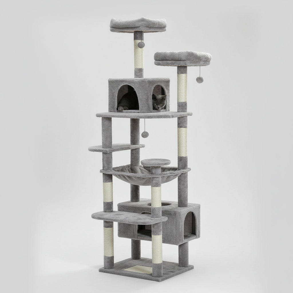 Spacious Cat Tower for Large Cats | Indoor Cat Tree 1
