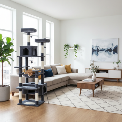 Spacious Cat Tower for Large Cats | Indoor Cat Tree 4
