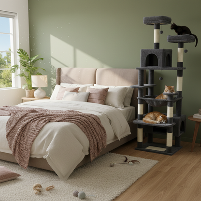 Spacious Cat Tower for Large Cats | Indoor Cat Tree 5