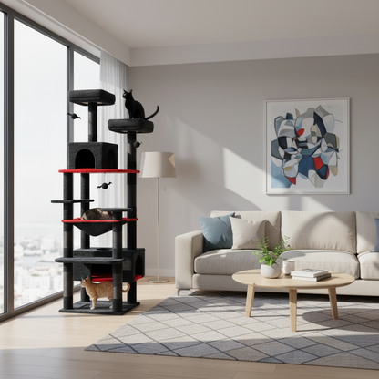 Spooky Cat Tree | 72-Inch Multi-Level Cat Tower for Large Cats 2